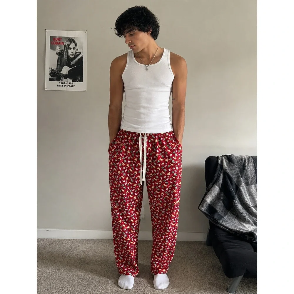 Vineyard Vines Pajama Pants Mens XL Red Christmas Holiday Dogs‎ Woodie Festive
